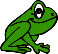 Cute cartoon frog clip art