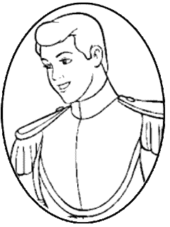 Cinderella coloring pages of a Prince Charming portrait