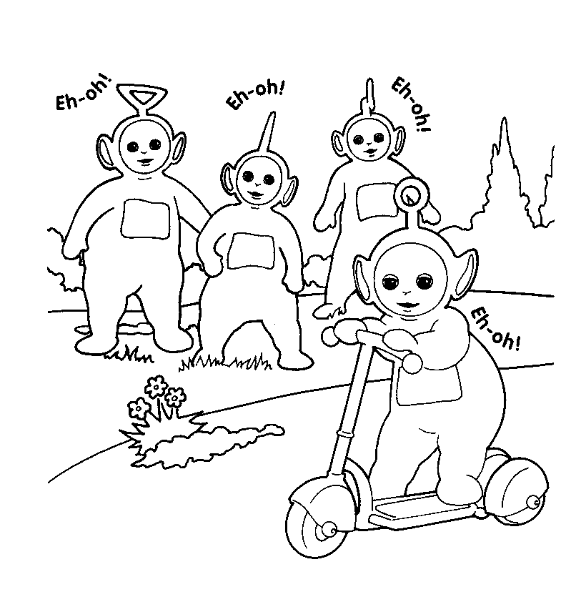 Printable Coloring Pages: Teletubbies Coloring Pages