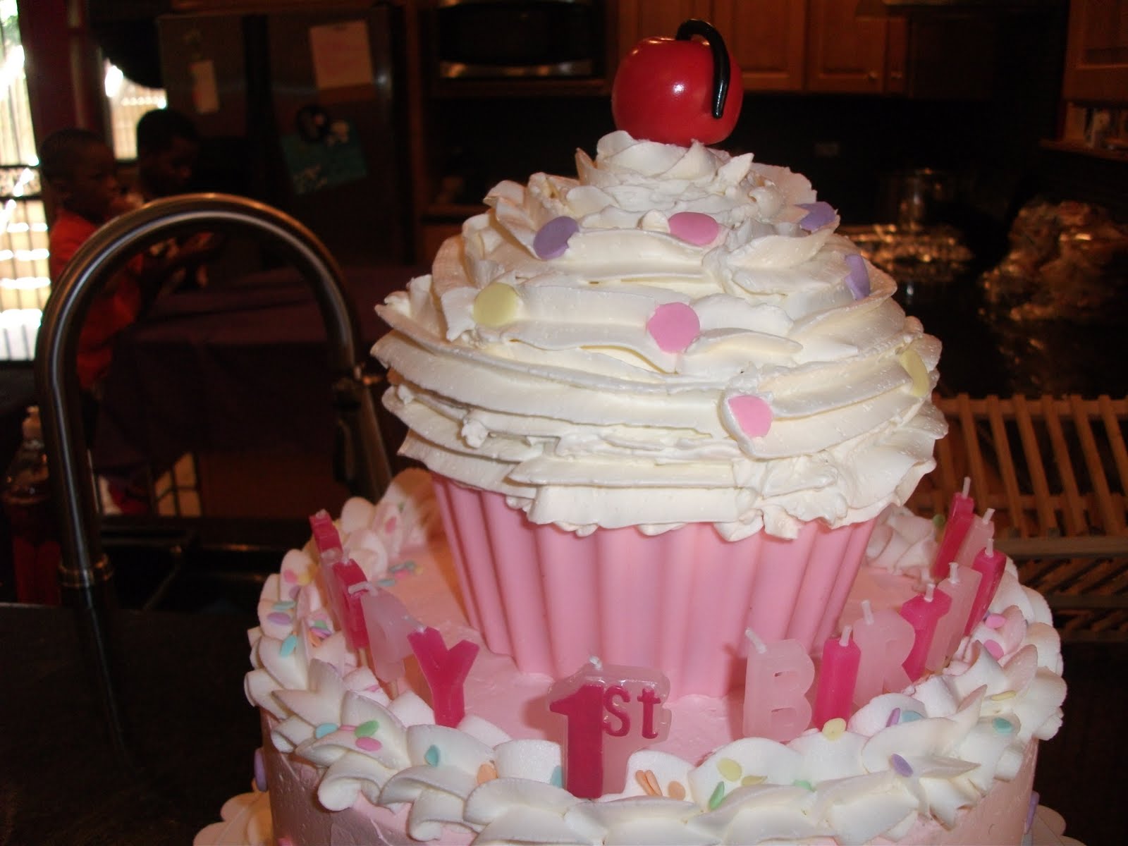 Jumbo Cupcake Cake 1st Birthday Celebration Sweet Marvels... a