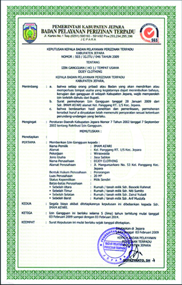 dijeykaos Legalitas Company Dijey