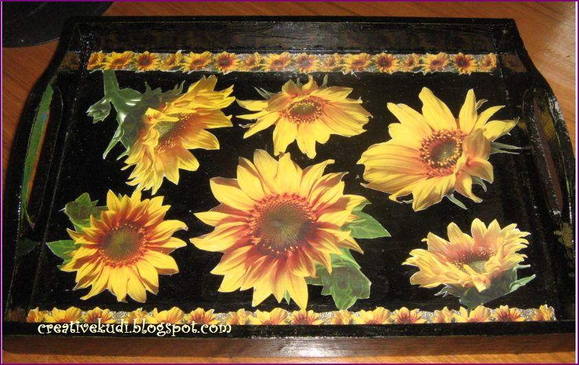 Inspire to create Handmade decoupage tray