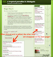 To illustrate the positioning of the adsense ads at the sidebar and below each post in my other blog