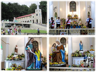 Shrine of St Anne and life-size statues
of St Anne and the young Mary, plus one of Our Lady and Her spouse, St Joseph with baby Jesus
