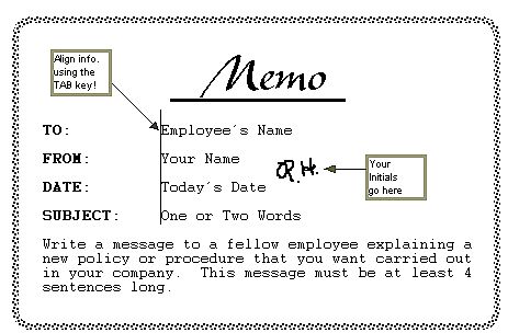 memo format example