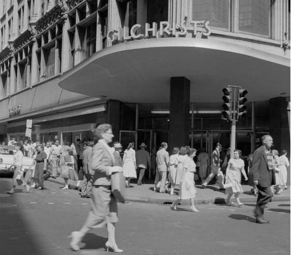 A Busy Day Shopping in Boston 1955.