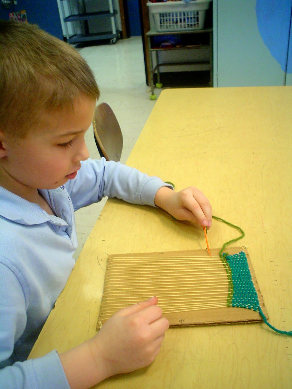 Lessons from the Art Room Weaving on a Cardboard Loom