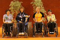 Podium des filles fauteuils