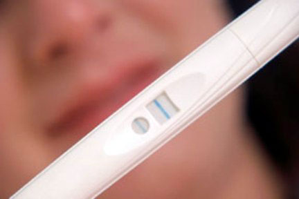 pregnancy test results. results of pregnancy test