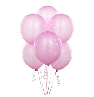 pink birthday balloons