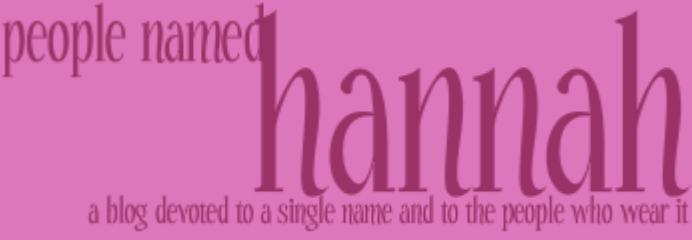People Named Hannah