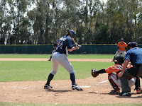 Mark Thomas knocked home the winning run in the tenth inning.  Photo by Jim Donten.