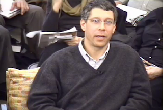 Steven Nadler - videostill Spinoza-roundtable at Philoctetes febr 2009