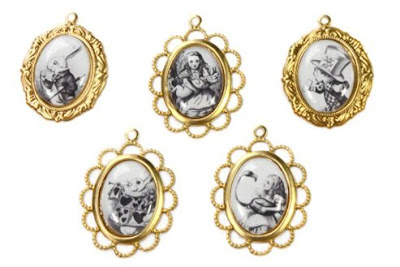 Alice In Wonderland charms handmade by Janine Byrom