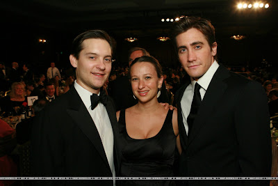 Jake Gyllenhaal and Tobey Maguire in the same room. Hint: Jake is the one on the right. Jake Gyllenhaal and Tobey Maguire in the same room. Hint: Jake is the one on the right.