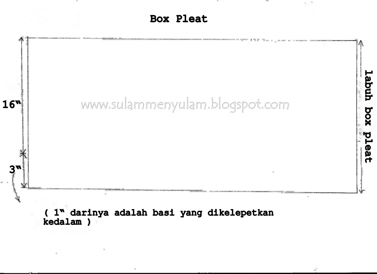 Belajar Menjahit Langsir - Bahagian 1 (Box Pleat)