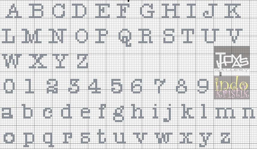 Pola Kristik Huruf Abjad Enak
