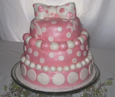 Pink Bow Cake