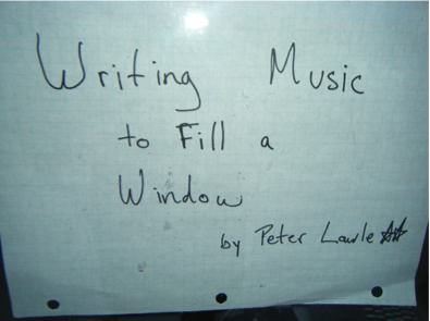 Writing Music to Fill a Window