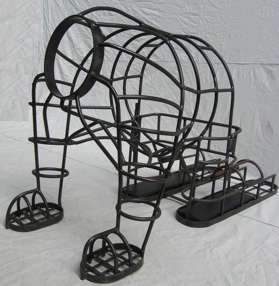 rubbergimp Kneeling Cage