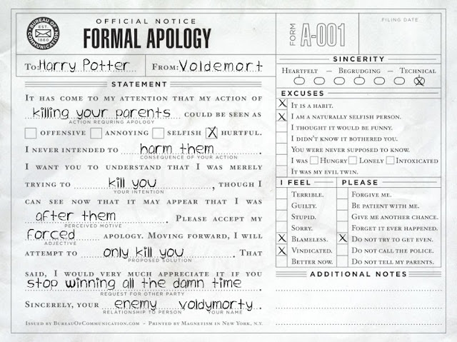 Formal Apology Form