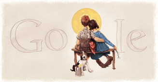 [Google logo]วันคล้ายวันเกิดของ นอร์มัน ร็อคเวลล์ (Norman Rockwell)