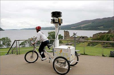 Giving it a tri . . . operative captures 360 degree views on Google trike