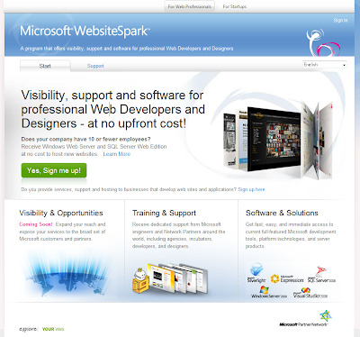 Microsoft Websitespark