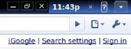 ภาพ:taskbar ที่ถูกนำมารวมเข้ากับ tab bar ในเบราเซอร์ Chrome