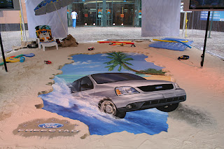 Desene 3D pe asfalt