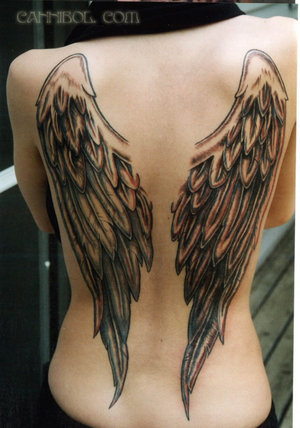 wing tattoos on back for girls angel wing tattoos on back for guys Angel