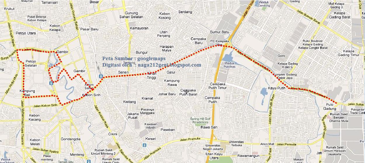 peta jalur busway