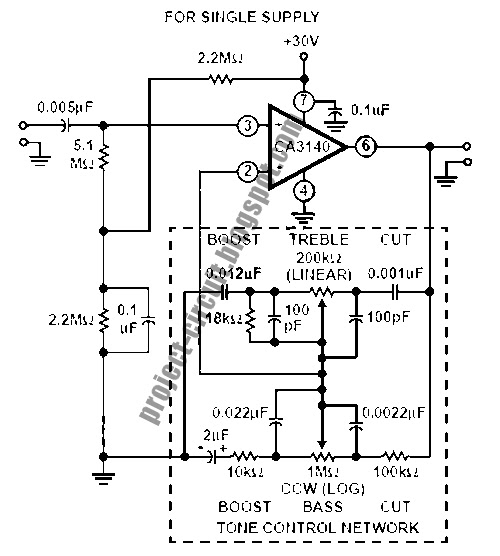 free project circuit diagram tone control circuits using ca3140Baxandall Tone Control Using Ca3140 Op Amp #4