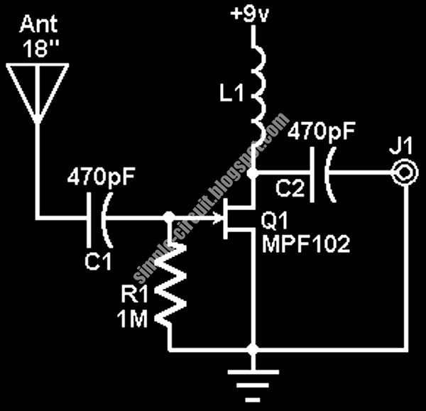 Simple Circuit Design Simple AM/FM/SW Active Antenna Circuit