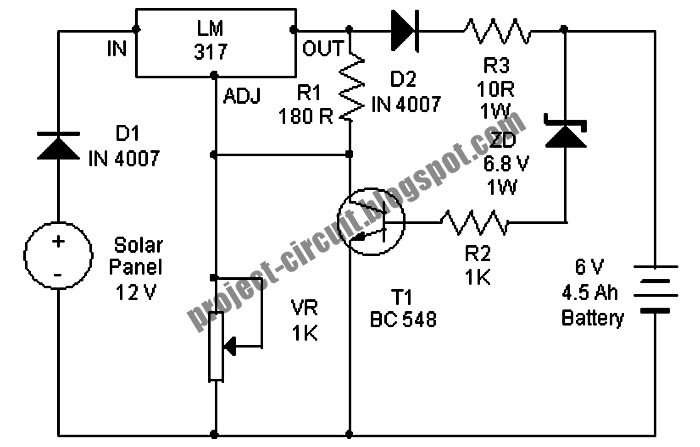 Free Project Circuit Diagram: Solar Charger Circuit