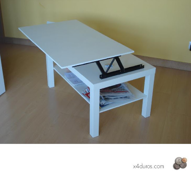 Ikea hack: convertir la mesa lack en mesa elevable : x4duros.com Mesas madera ikea