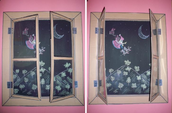La ventana de cartón y pizarra de hijasperezosas : Baby-Deco