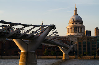 St Paul's Cathedral and the Millennium Bridge - London