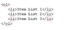 numbered list example
