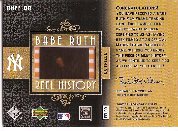 [Babe+Ruth+-+2007+SP+Legendary+Cuts+-+Reel+History+1+of+1+-+back.JPG]