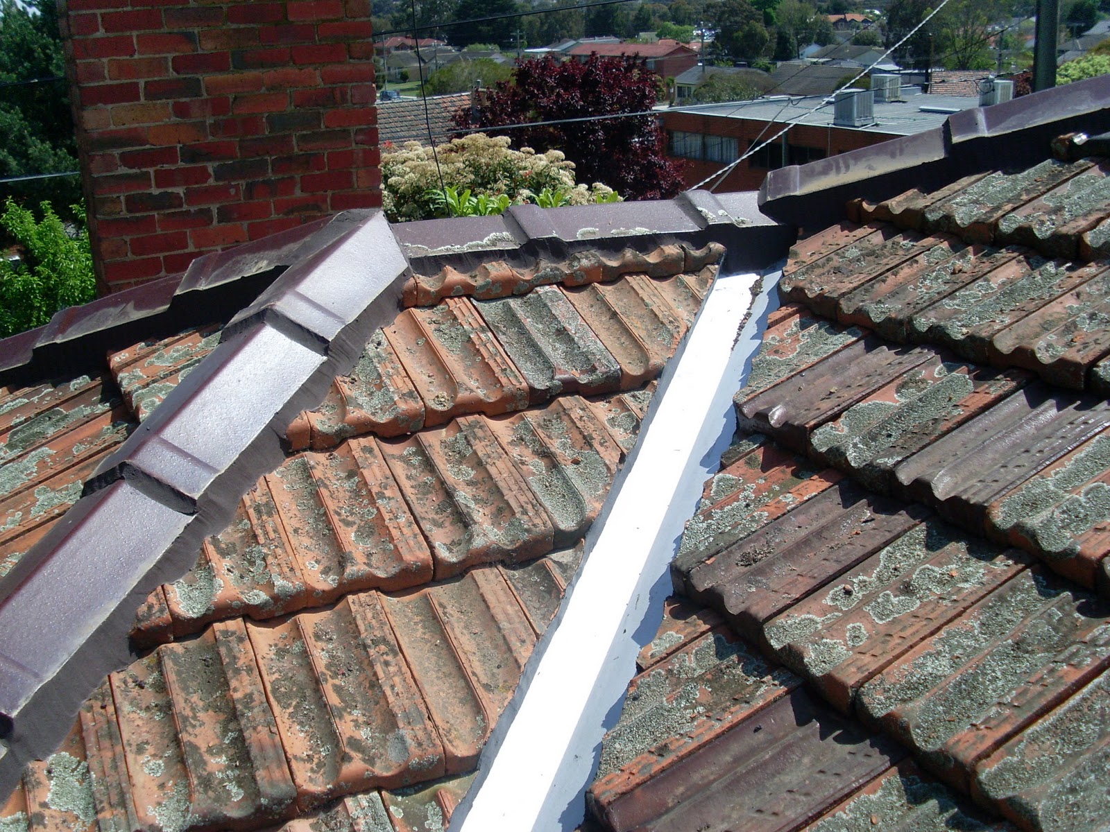 waynes home renos diy Pointing the ridge caps roof tiles