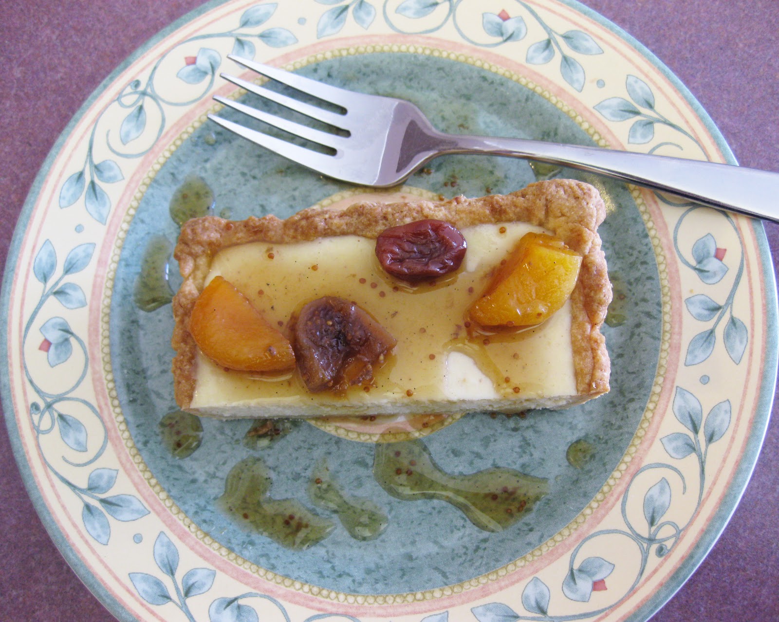 Bloatal Recall Ricotta Tart with DriedFruit Compote