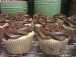 Chocolate Chip Cupcakes with Chocolate Buttercream Frosting