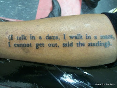  Contrariwise It's a collection of literary tattoos I adore the 