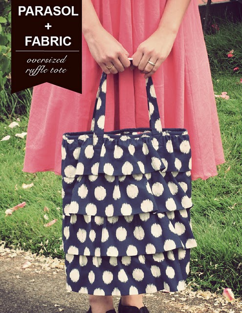 Free Oversized Ruffle Tote Bag Pattern from Parasol Co. Paper and ...