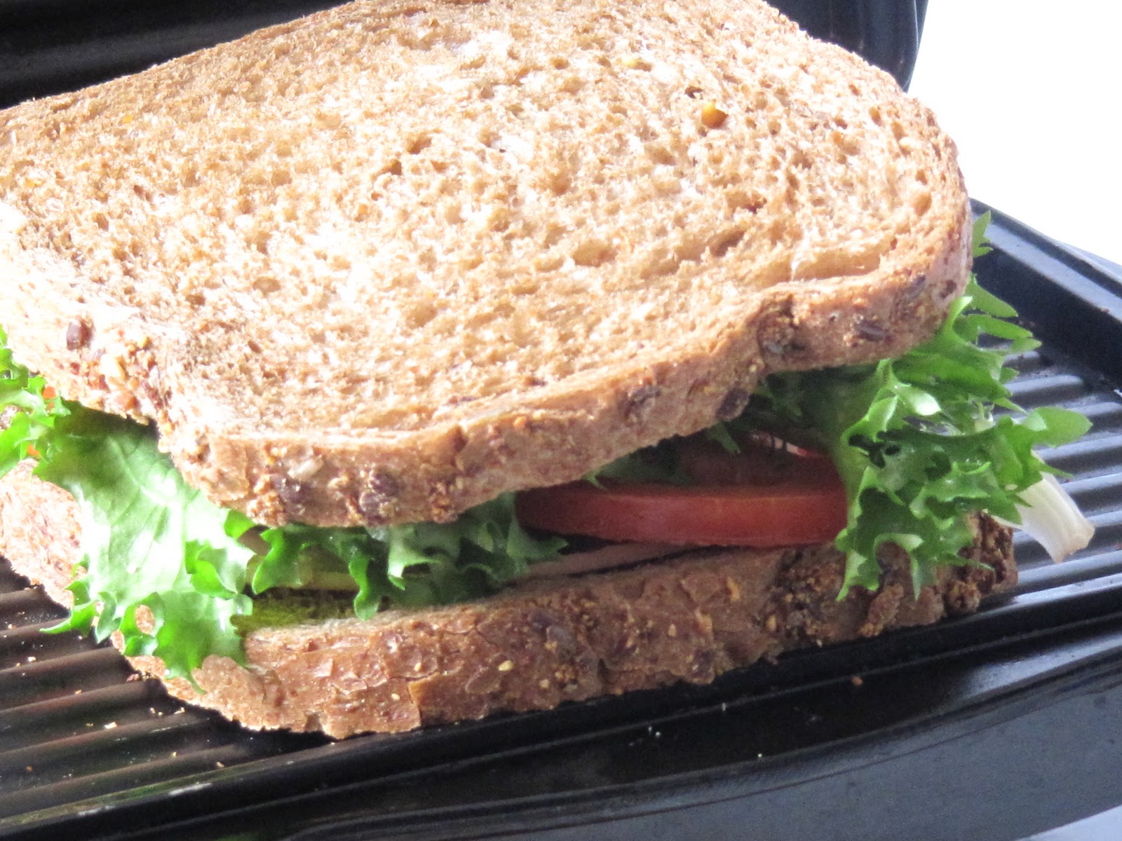 Plateful Grilled Chicken Mortadella Sandwich