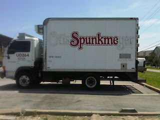 This truck was parked outside