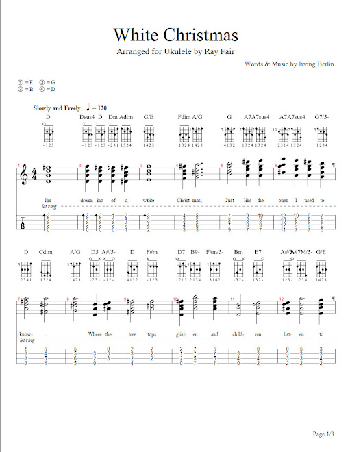White Christmas Uke solo