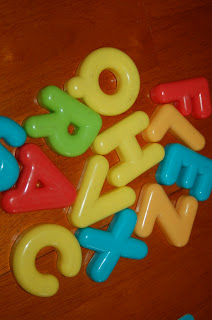 colorful large plastic alphabet letters