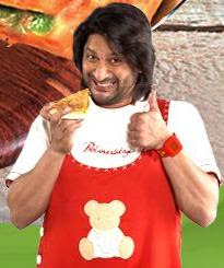 Arshad varsi promoting Domino's Stuffed crunch pizza